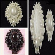 Anyana 2 Pcs/set Wedding Jewelry Brooch Oval Silicone Fondant Soap Mould Cake Decorating Cooking Tools Wilton...