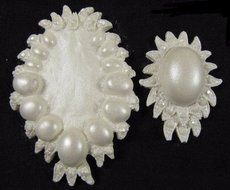 Anyana 2 Pcs/set Wedding Jewelry Brooch Oval Silicone Fondant Soap Mould Cake Decorating Cooking Tools Wilton... N2