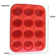 Mini Silicone Muffin/ Cupcakes food grade Baking trays - BPA Free FDA standards silicone- Nonstick-Easy to Fold... N3