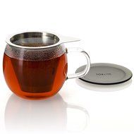 FORLIFE Lucidity Glass Brew-in-Cup with Stainless Infuser and Lid, 12-Ounce/355ml, Teal N15