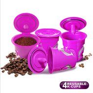 Jinsen Reusable K-cup Coffee Filter for Keurig 2.0 (Purple Color Set(3 Pcs) ) N3