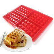 Q-life Waffles Chocolate Biscuit Mold Safety 4-cavity Waffles Cake Chocolate Pan Silicone Mold Baking Mould Kitchen... N3