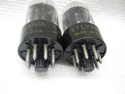 Sylvania 6sn7 GTB Very Low Noise PLATINUM MATCHED PAIR,NOT RUSSIAN/CHINESE RE-ISSUE YELLOW PRINT