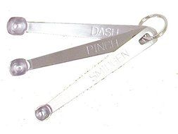 CybrTrayd R&amp;M 3 Piece Just A Pinch Measuring Spoon, Stainless Steel