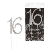 Lunaura - Sparkling Rhinestone Number Cake Topper - 16