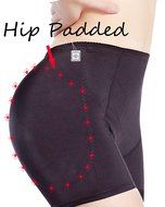 Junlan Women&#039;s Padded Seamless Butt Hip Enhancer Panties Boy Shorts N2