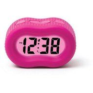 Battery-Saving Light Sensor, Rubber Fashion Alarm Clock, Pink