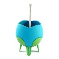 Mateo Flor - Silicone Yerba Mate Gourd with Bombilla (Purple) N6