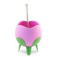 Mateo Flor - Silicone Yerba Mate Gourd with Bombilla (Purple) N7