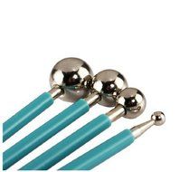 SNW 4-Piece Stainless Steel Dual Head DIY Fondant Cake Decorating Flower Molding Tool Set