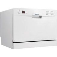 Danby 6-Place Setting Countertop Dishwasher Durable stainless steel interior, White, Quickly connects to any kitchen...