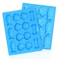 Ankway Silicone Cupcake Pan, Nonstick Fish &amp; Bone Shape Bakeware Mold (2 Pack) N2
