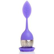 Ilyever Tea Infuser-Set of 4 Silicone Handle Stainless Steel Strainer Drip Tray Included - Loose Tea Steeper -... N3