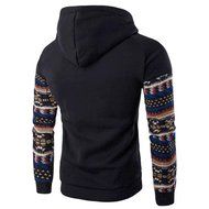 Men&#039;s Outwear,Laimeng Cotton Retro Long Sleeve Hoodie Hooded Sweatshirt Tops Jacket Coat Outwear (XXL, Black) N3
