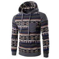 Men&#039;s Outwear,Laimeng Cotton Retro Long Sleeve Hoodie Hooded Sweatshirt Tops Jacket Coat Outwear (XXL, Black) N4