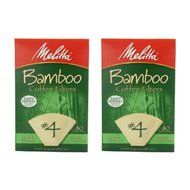 Melitta Bamboo Coffee Filters, #4, 80-Count Boxes (Pack of 2)