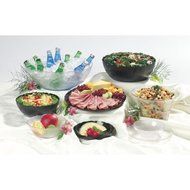 Black Petal Mist Elegant Polycarbonate 2.4 Quart Bowl 9 inch -- 1 each