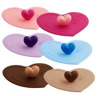 ME.FAN&trade; Silicone Anti-dust Glass Cup Cover - Love Is Everything Silicone Cup Lids - Mug Drink Cover/Spoon Holder... N6