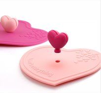 ME.FAN&trade; Silicone Anti-dust Glass Cup Cover - Love Is Everything Silicone Cup Lids - Mug Drink Cover/Spoon Holder... N7