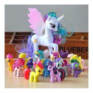 12Pcs/Set 5CM Lot of My Little Pony funny Cake Toppers Doll Action Figures Toy C N4