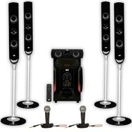 Acoustic Audio AAT1000 Tower 5.1 Speaker System with 2 Mics and Powered Subwoofer