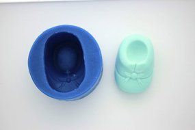 BABY SHOE BOOTIE SILICONE MOLD FOR FONDANT, GUM PASTE, CHOCOLATE, HARD CANDY, FIMO, CLAY, SOAPS