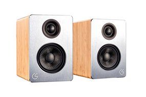 Celsus Sound SP-One active wireless bookshelf speaker with premium bamboo cabinet and carbon fiber speaker