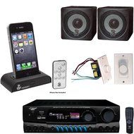 Pyle Stereo Receiver, Dock, Speaker and Volume Knob Package - PT560AU 300 Watts Digital AM/FM/USB Stereo Receiver...