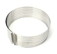 Bekith 3 Piece Stainless Steel Mousse Mould Layer Cake Slicer Kit, Silver N3