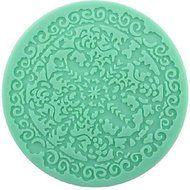 Y&amp;XL&amp;H Lace Fondant Cake Chocolate Resin Clay Candy Silicone Mold, L12.6cmW12.6cmH0.4cm