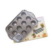 Startony Non Stick Muffin Cupcake Molds 12 Cups Baking Pan Loose Base Tray Dessert Pan Round N10