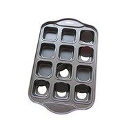 Startony Non Stick Muffin Cupcake Molds 12 Cups Baking Pan Loose Base Tray Dessert Pan Round N11