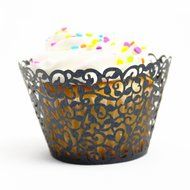 Craft Clouds - Filigree Vine Cupcake Wrappers (White) N11