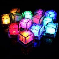 LUCKSTAR&reg; Simulation Ice Cube, 12PCs Plastic Multi-Color Luminous Ice Cube with Colorful Light for Halloween Party... N4