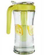 1000ml Glass Cooling Ice/Fruit Tube Pitcher / Drip-Free Carafe Plastic Cooling Tube / Non-Diluting Cooling Ice...