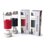 Lock and Lock Bis Free Balance Tumbler- Portable Teapot with Stainless Steel Filter Basket -19oz (Red Wine)