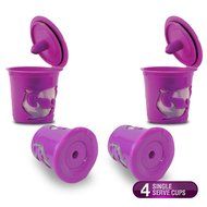 FROZ-CUP 2.0 - 4 Refillable/Reusable K Cups for Keurig 2.0 - K200, K300, K400, K500 Series and all 1.0 Brewers... N4