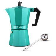 Espresso Maker, HOOHI 240 ML Aluminum Moka Express Stovetop Espresso Maker Pot Coffee Machine + 1 Coffee Scoop... N24