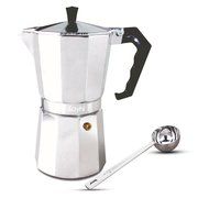 Espresso Maker, HOOHI 240 ML Aluminum Moka Express Stovetop Espresso Maker Pot Coffee Machine + 1 Coffee Scoop... N27