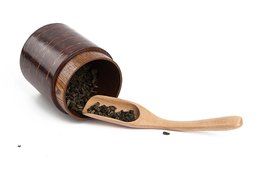 Geeklife&reg;Creative Retro Cherry Bark Wood Tea Caddy,Japanese Handcraft Tea Canister,Natural Wooden Tea Container... N8