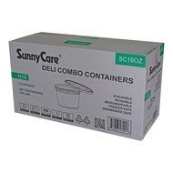SunnyCare&reg; 16 oz.Microwavable Translucent Plastic Deli Container with Lid -(Case of 250) N5