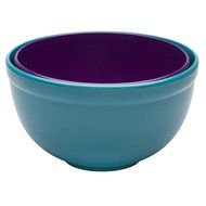 Zak Designs Bistro 4-Piece Mixing Bowl Set, Assorted Rubin