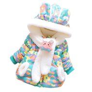 Jackets ,BeautyVan Baby Infant Girls Fur Winter Warm Hooded Coat Cloak Jacket Thick Warm Clothes (S, Green) N10