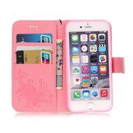 iPhone 7 Case, iPhone 7 Wallet Case,PHEZEN Beauty Luxury Handmade Rose Flower Butterfly Bling Diamond PU Leather... N9