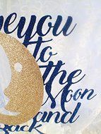 Love You To The Moon And Back Cake Topper - Custom Made N5