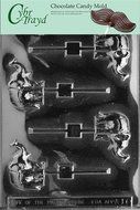 Cybrtrayd A016 Elephant Lolly Chocolate Candy Mold with Exclusive Cybrtrayd Copyrighted Chocolate Molding Instructions