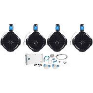 2 Pair Rockville RWB80B 8" Wakeboard Marine Speakers+6 Channel Amplifier+Amp Kit N6