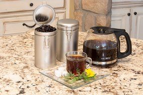 PureTea Latching Tea Tin, Tea Canister, Spice Storage Tins, Coffee Canister, Loose Leaf Tea, Stainless Steel Canister... N8
