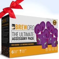 6 Reusable K-Cups by Breworo - Refillable K Cup Coffee Filters for Keurig 2.0, K200, K250, K300, K350, K400, K450...