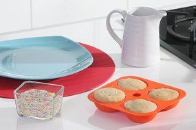 Silicone 4 Half-Sphere Round Mold - Premium Quality - Unique Food Grade, Durable, Attractive By Qvob N7
